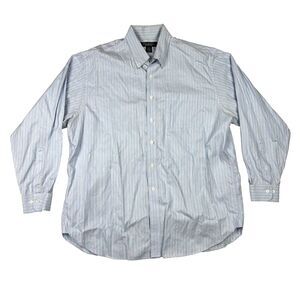 Brooks Brothers Dress Shirt Mens XL Button Down Stripe Egyptian Cotton